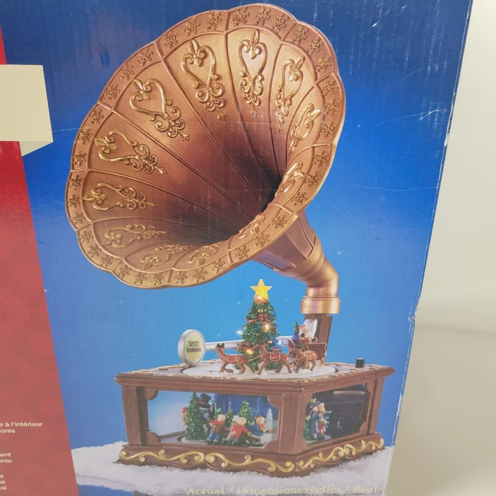 Holiday Living Sierra's Gramophone Musical Animated Christmas Decor 1034111 LED